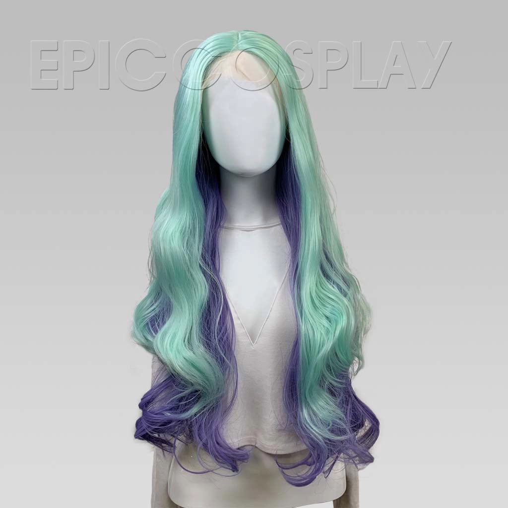 Signature - Minty Green and Purple Peekaboo Wig