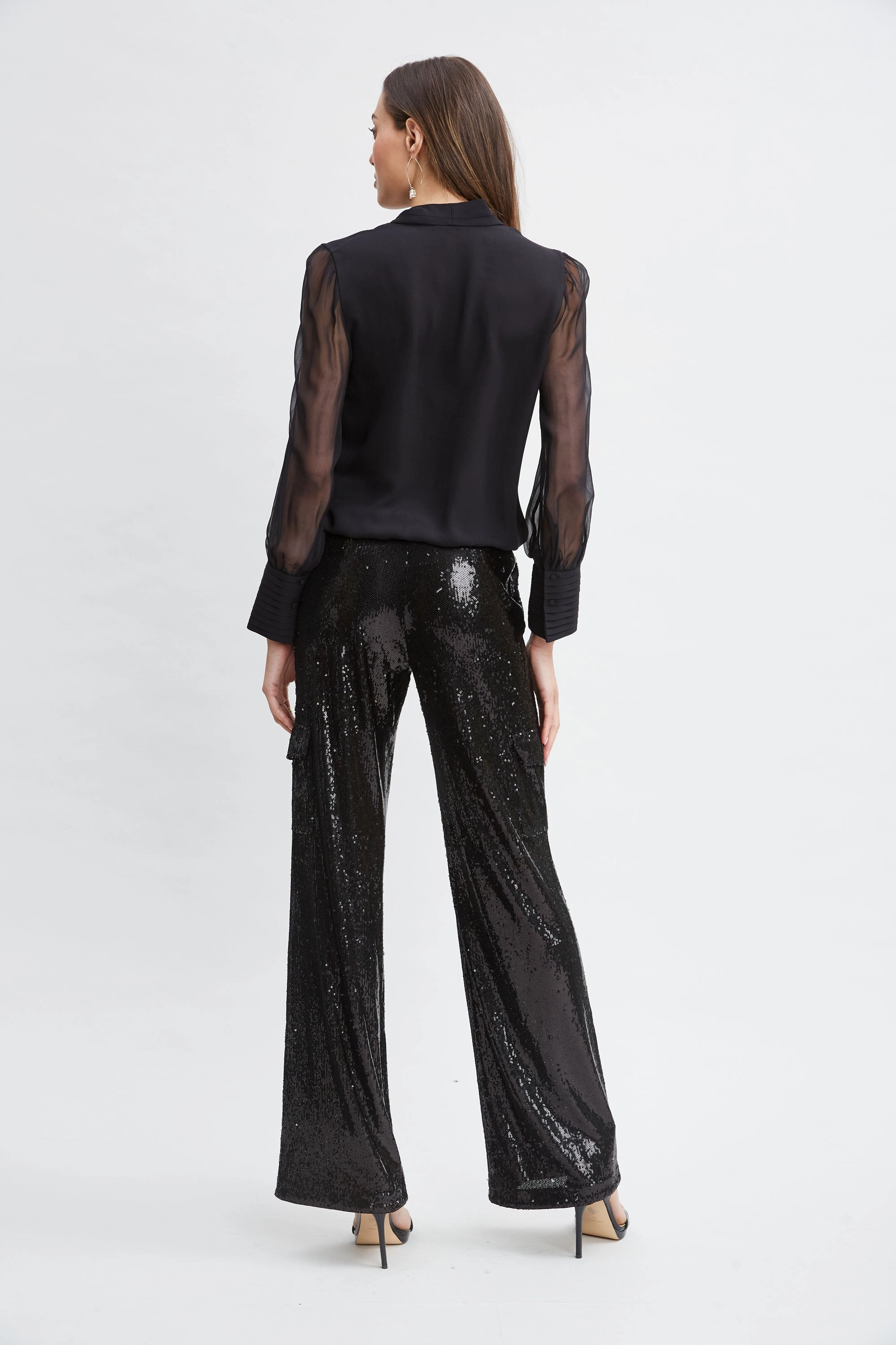 Silk Blouson Button Shirt