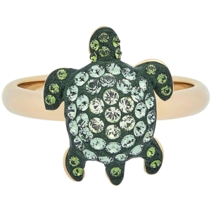Swarovski Women's Ring - Mustique Sea Life Green Crystal Turtle, Size 5.75 | 5525677