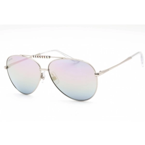 Swarovski Women's Sunglasses - Shiny Palladium Silver Metal Aviator Frame | SK0308 16Z