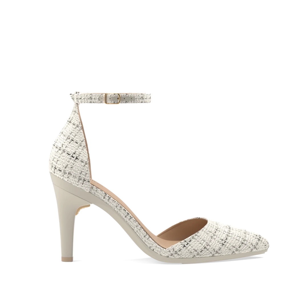 The D'Orsay - Bone Tweed 3 Stiletto - FINAL SALE
