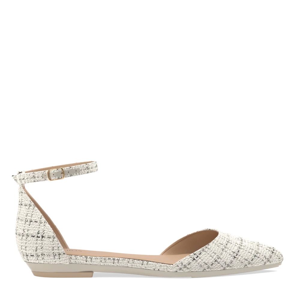 The D'Orsay - Bone Tweed Flat - FINAL SALE