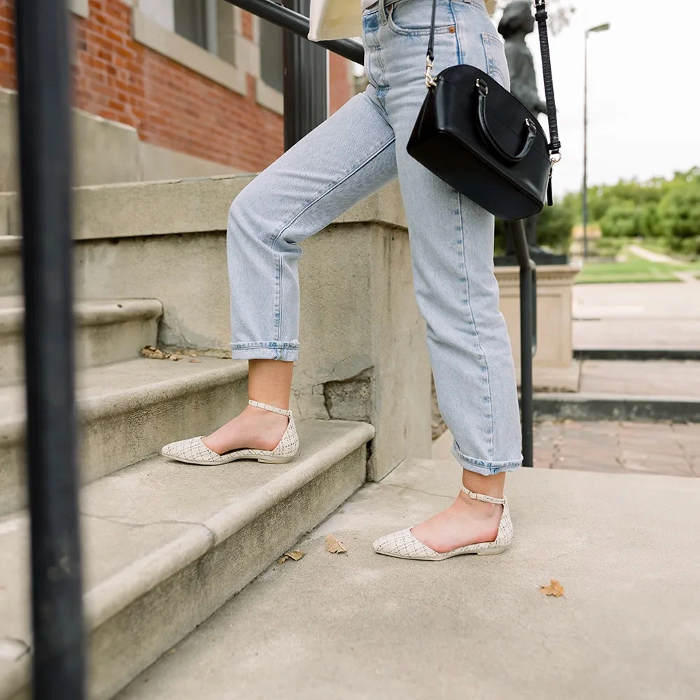 The D'Orsay - Bone Tweed Flat - FINAL SALE