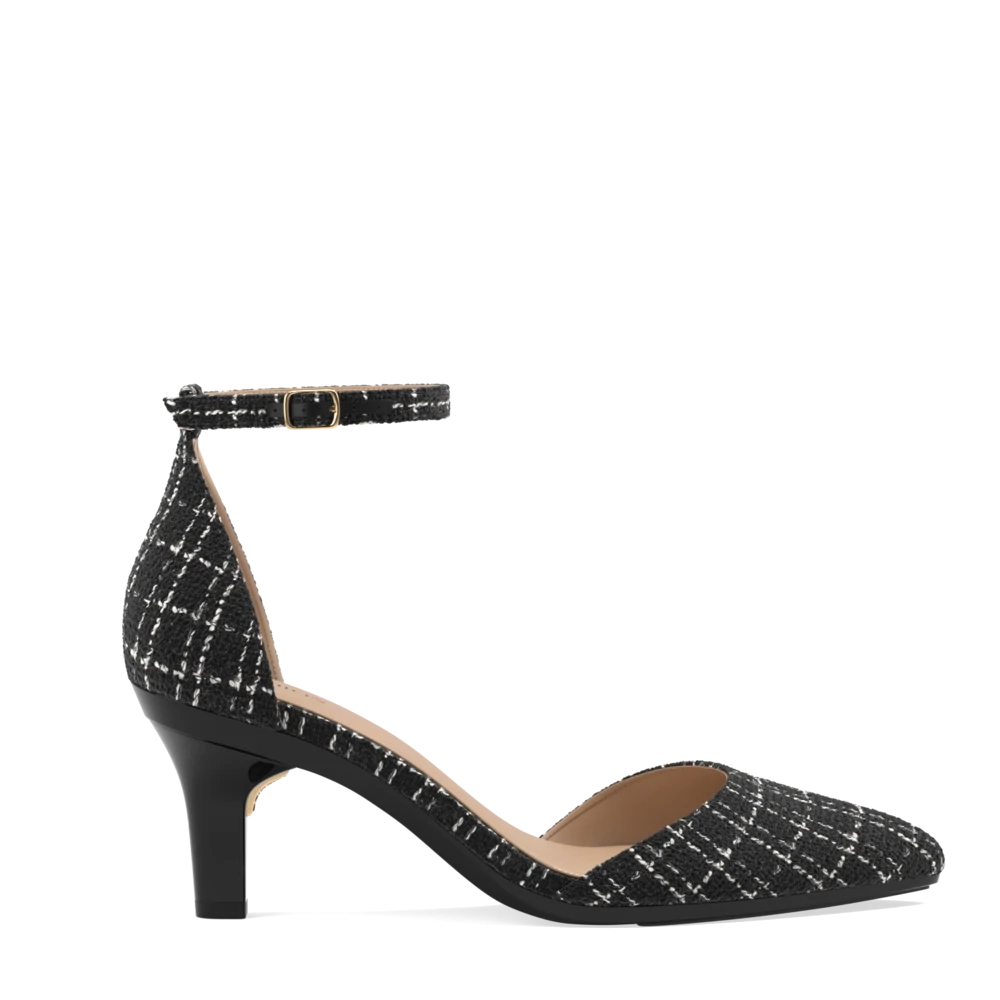 The D'Orsay - Coal Tweed 3 Stiletto - FINAL SALE