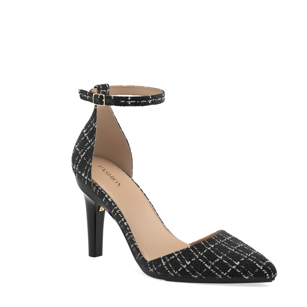 The D'Orsay - Coal Tweed 4 Stiletto - FINAL SALE