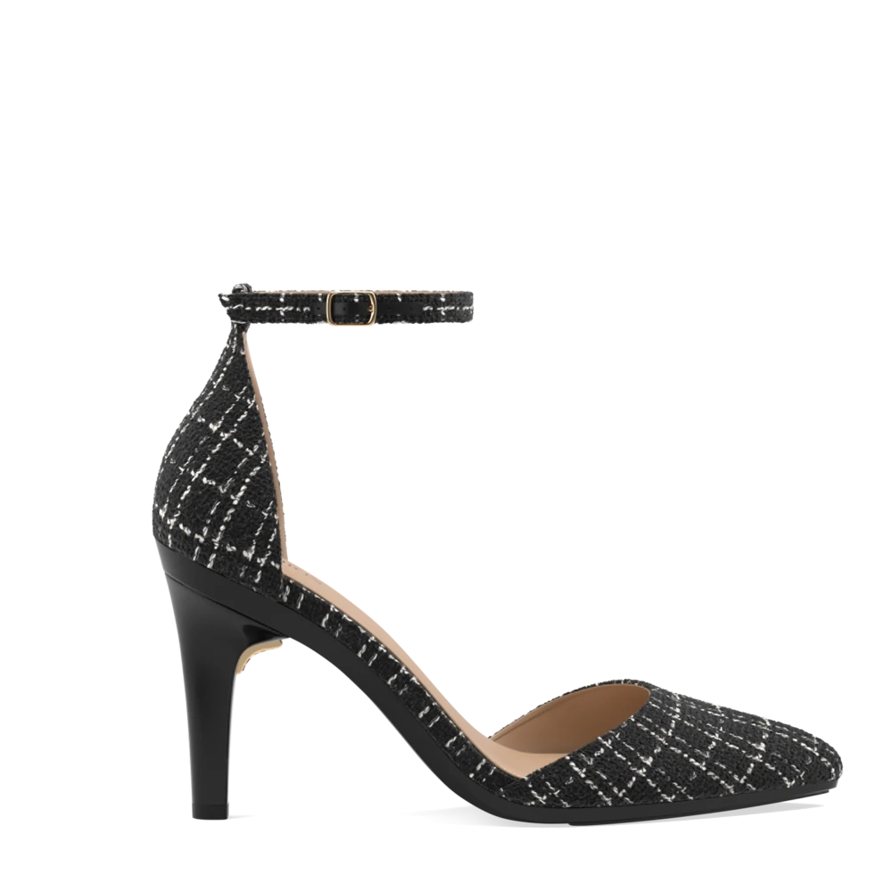 The D'Orsay - Coal Tweed 4 Stiletto - FINAL SALE