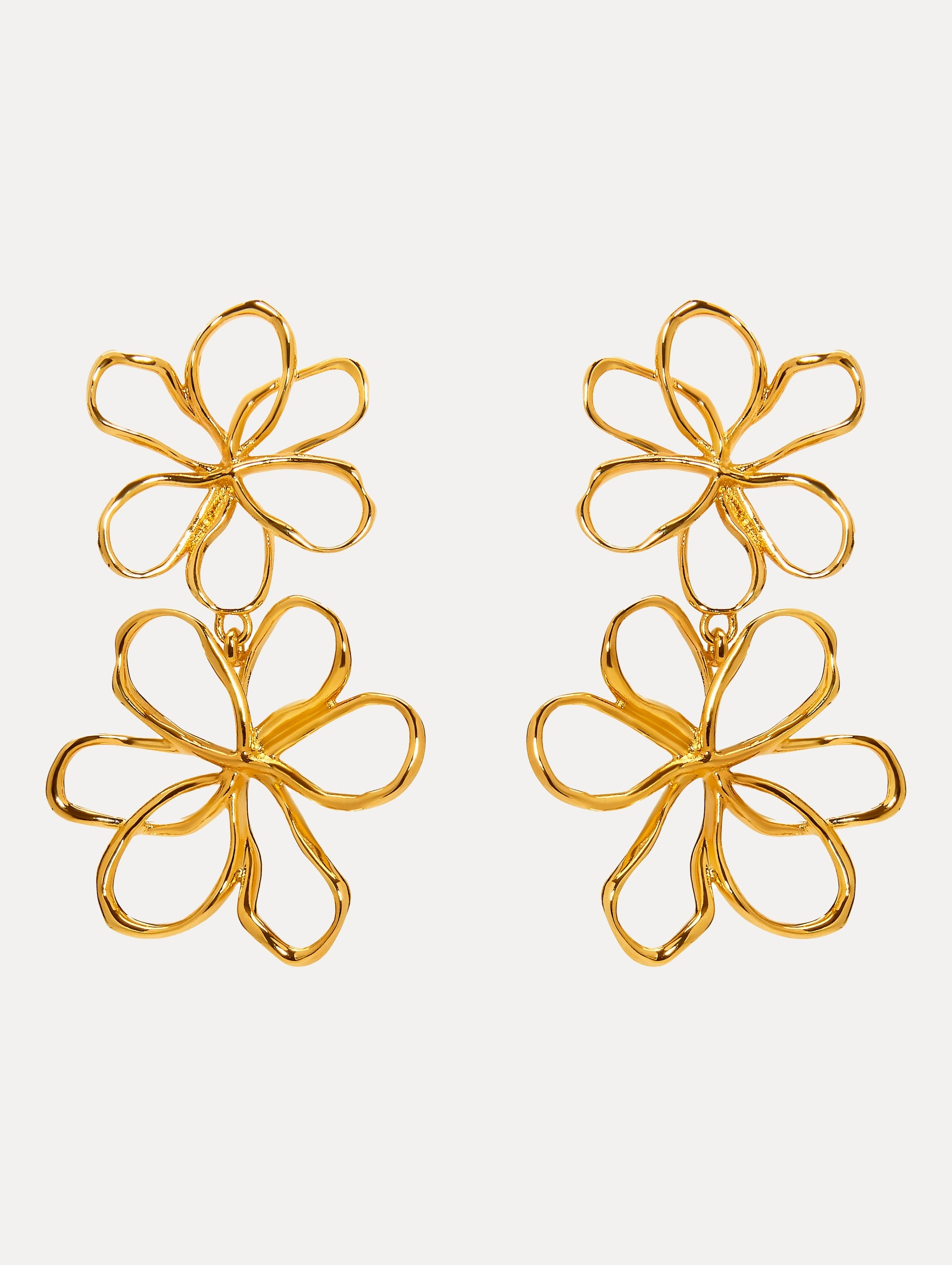 Threaded Flower Drop Earrings