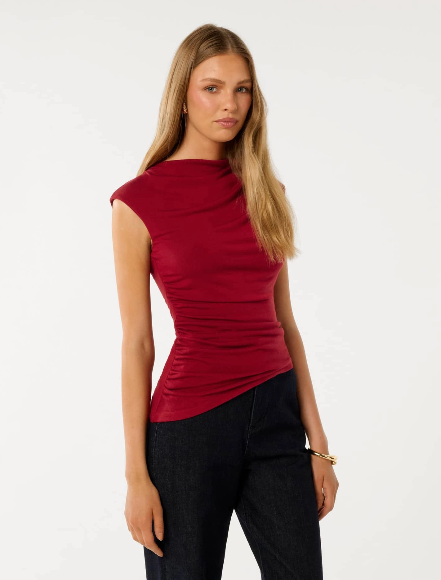 Tilda Ruched Shoulder Top