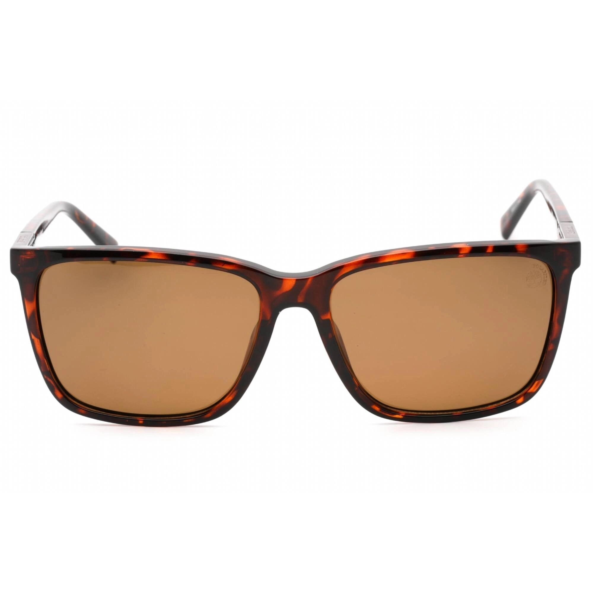 Timberland Men's Sunglasses - Dark Havana Full Rim Square Metal Frame | TB9280-H 52H