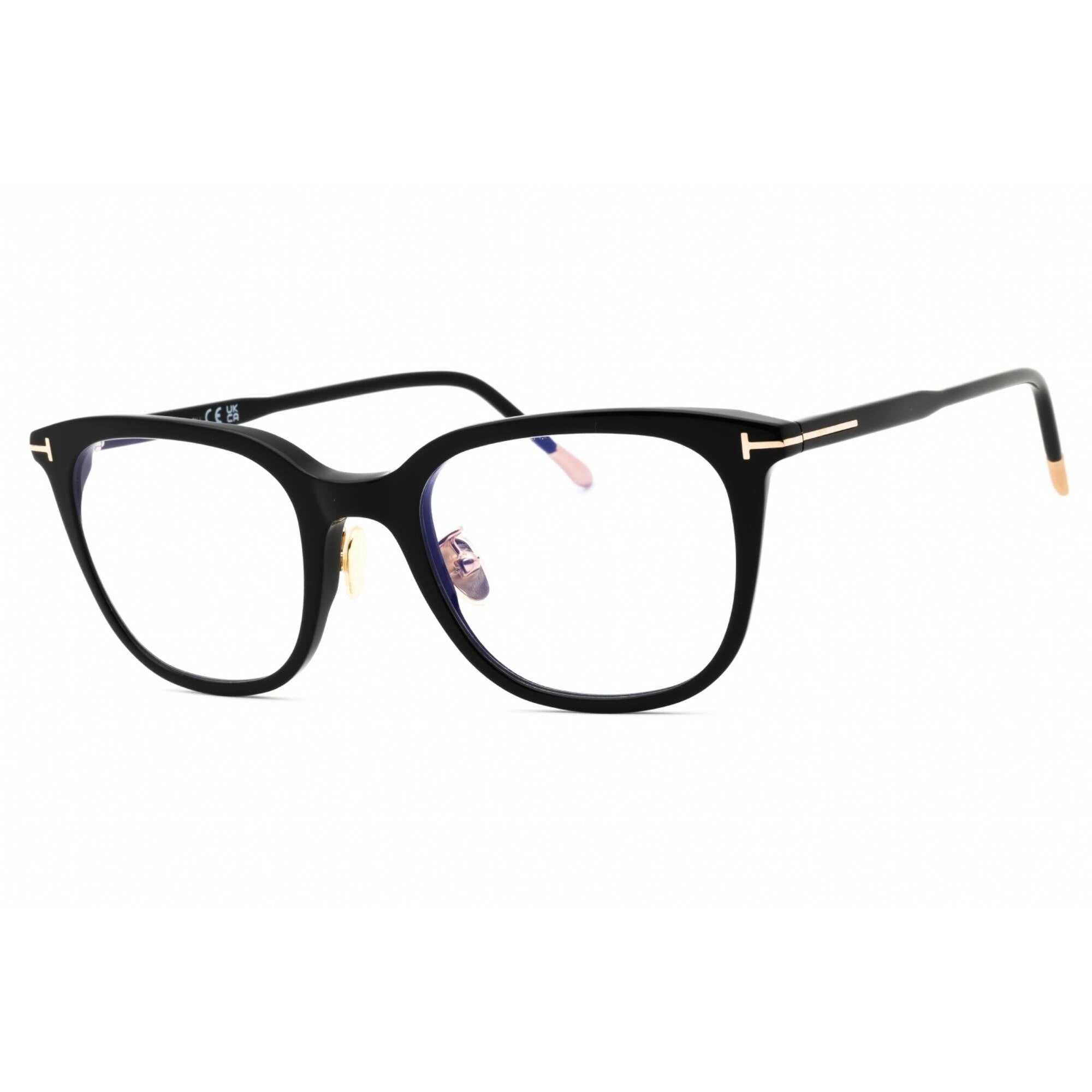 Tom Ford Men's Eyeglasses - Shiny Black Acetate Cat Eye Full Rim | FT5776-D-B 001