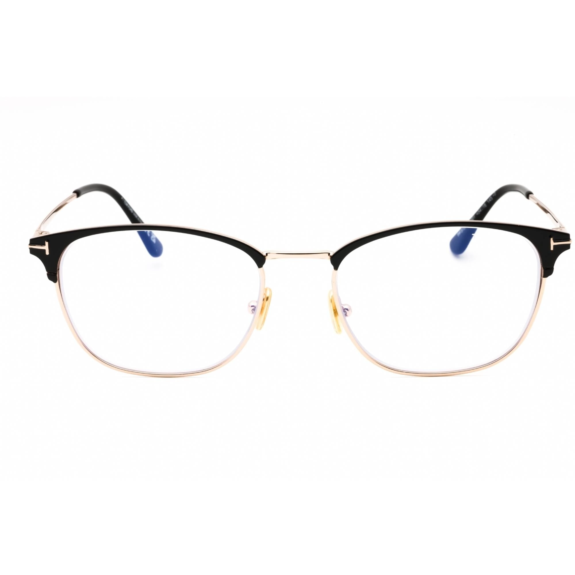 Tom Ford Men's Eyeglasses - Shiny Black Metal Cat Eye Full Rim Frame | FT5750-B 001