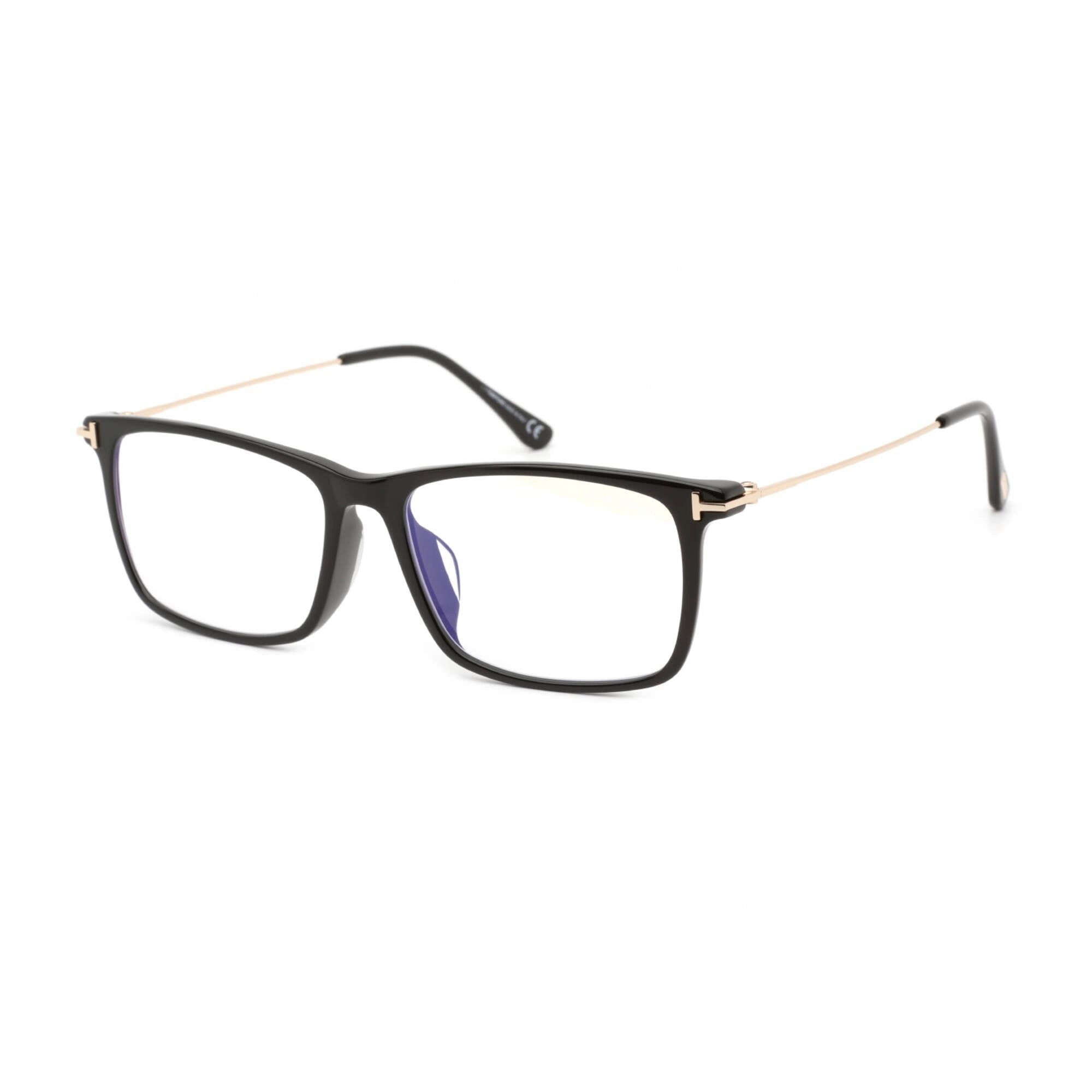 Tom Ford Men's Eyeglasses - Shiny Black Plastic Rectangular Frame | FT5758-F-B 001