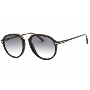 Tom Ford Men's Sunglasses - Shiny Black 53mm Frame Grey Gradient Lens | FT0674 01B