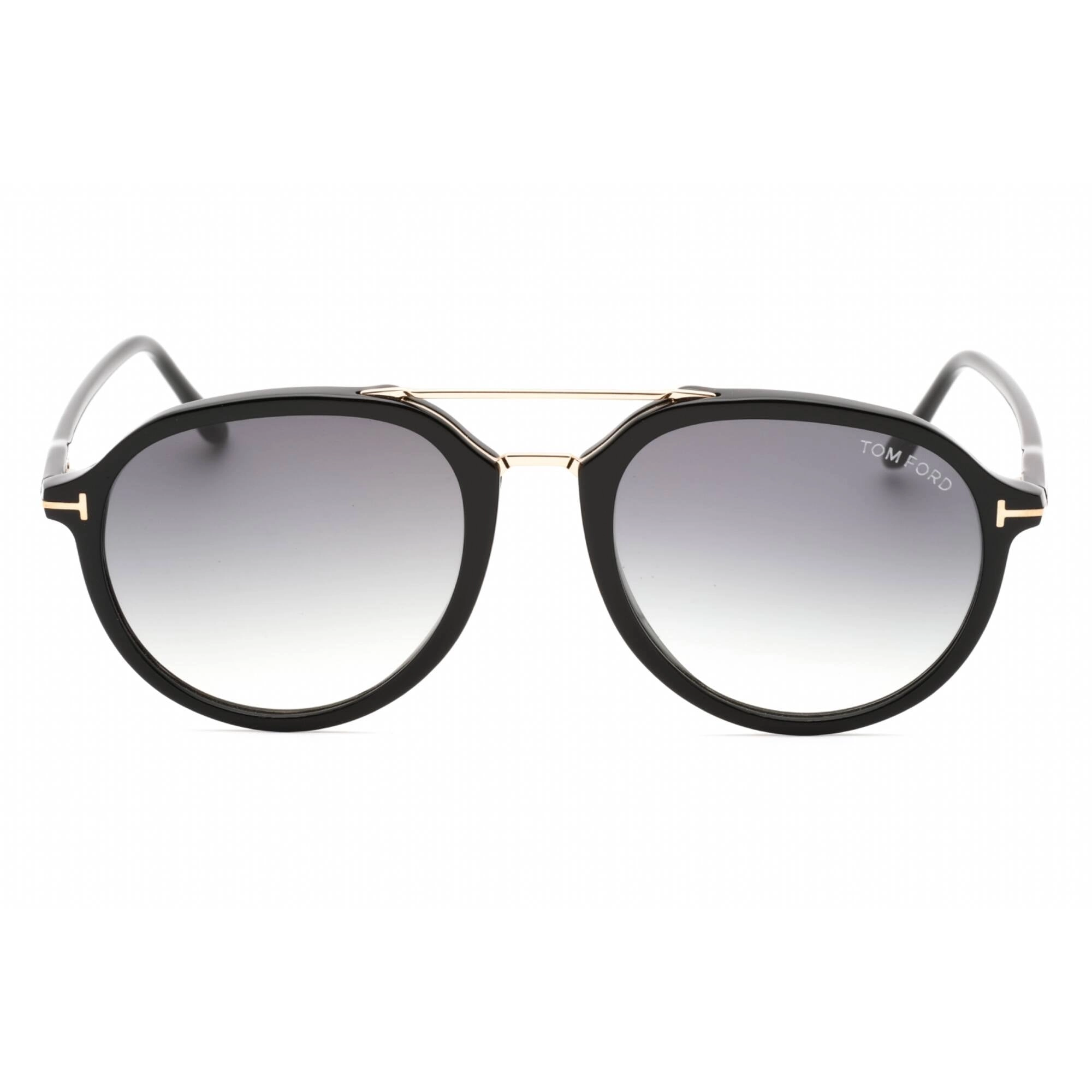 Tom Ford Men's Sunglasses - Shiny Black 53mm Frame Grey Gradient Lens | FT0674 01B