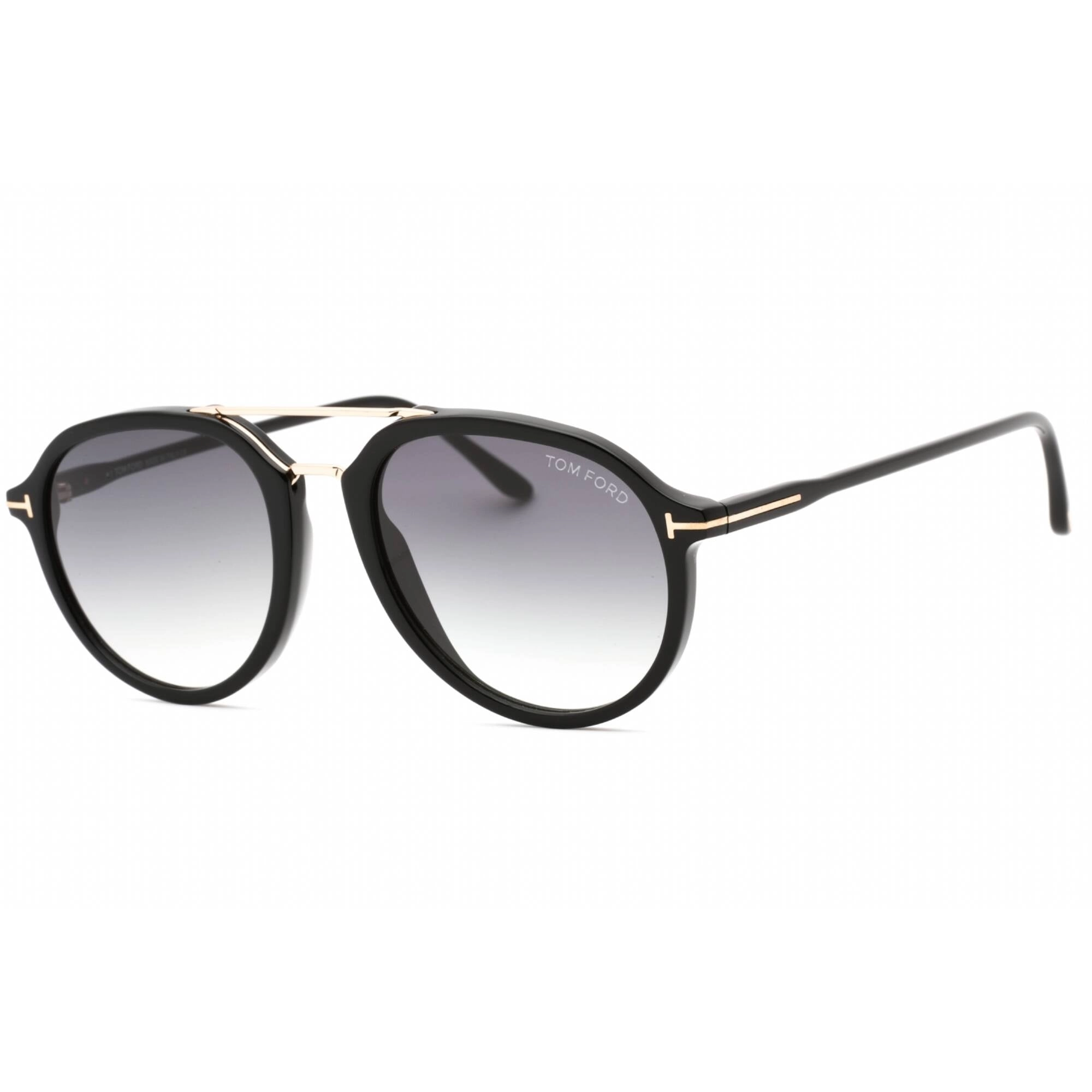 Tom Ford Men's Sunglasses - Shiny Black 53mm Frame Grey Gradient Lens | FT0674 01B