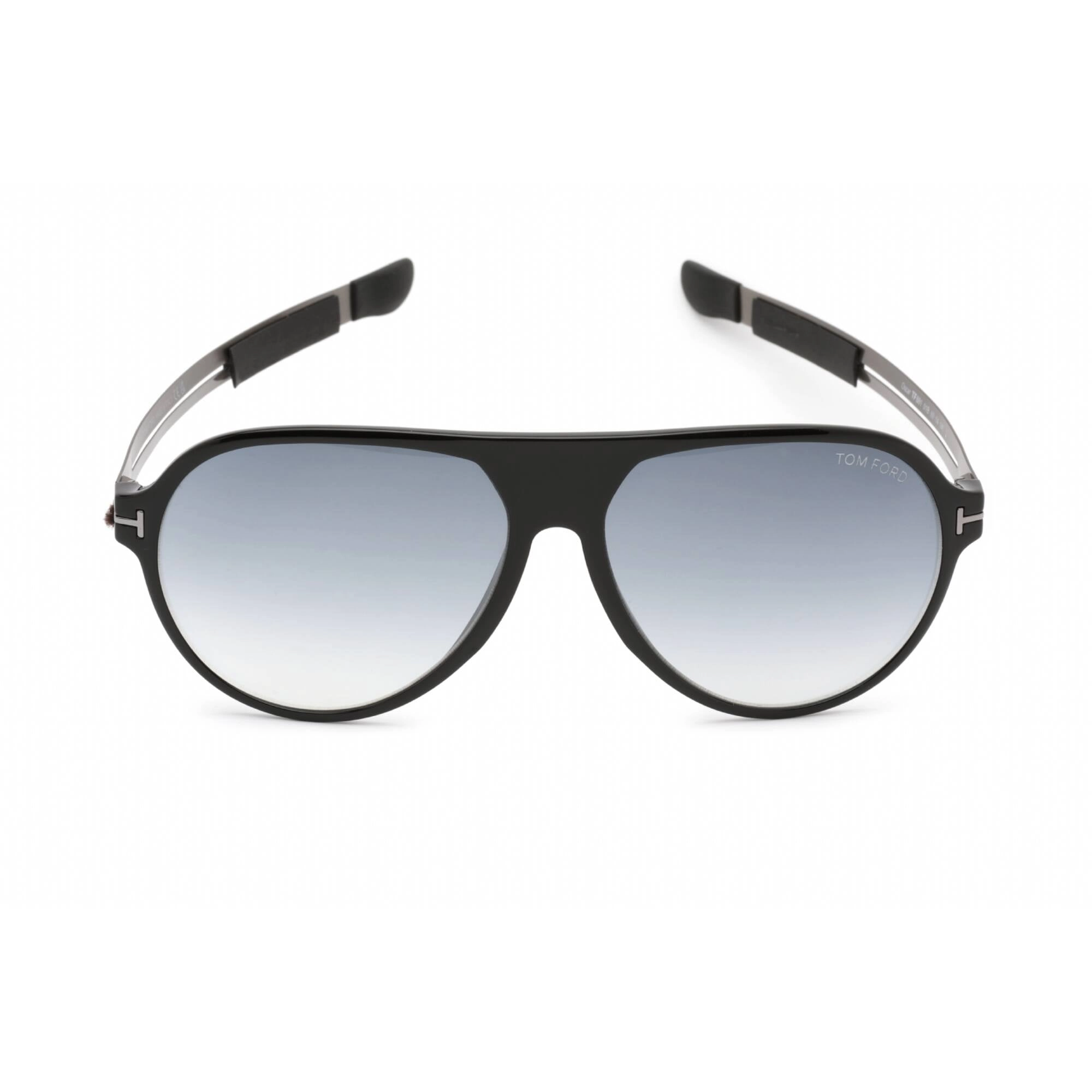 Tom Ford Men's Sunglasses - Shiny Black Plastic Pilot Full Rim Frame | FT0881 01B