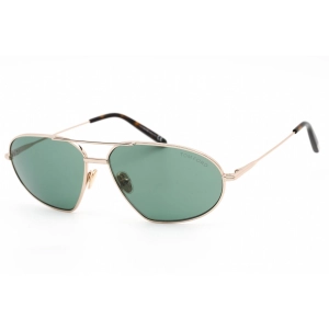 Tom Ford Men's Sunglasses - Shiny Rose Gold Metal Frame Green Lens | FT0771 28N
