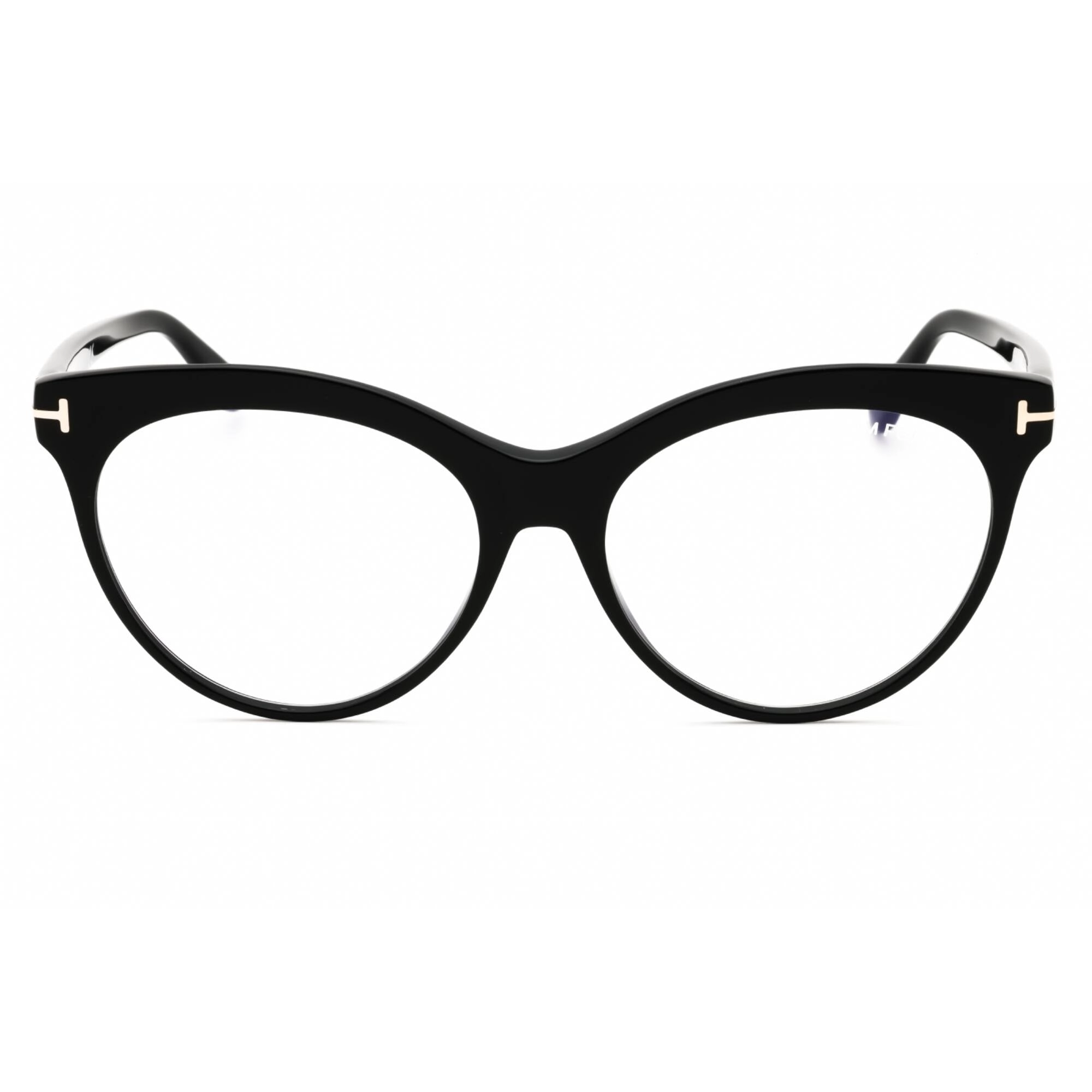 Tom Ford Women's Eyeglasses - Shiny Black Acetate Cat Eye Full Rim | FT5827-B 001