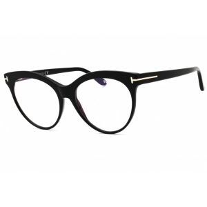 Tom Ford Women's Eyeglasses - Shiny Black Acetate Cat Eye Full Rim | FT5827-B 001