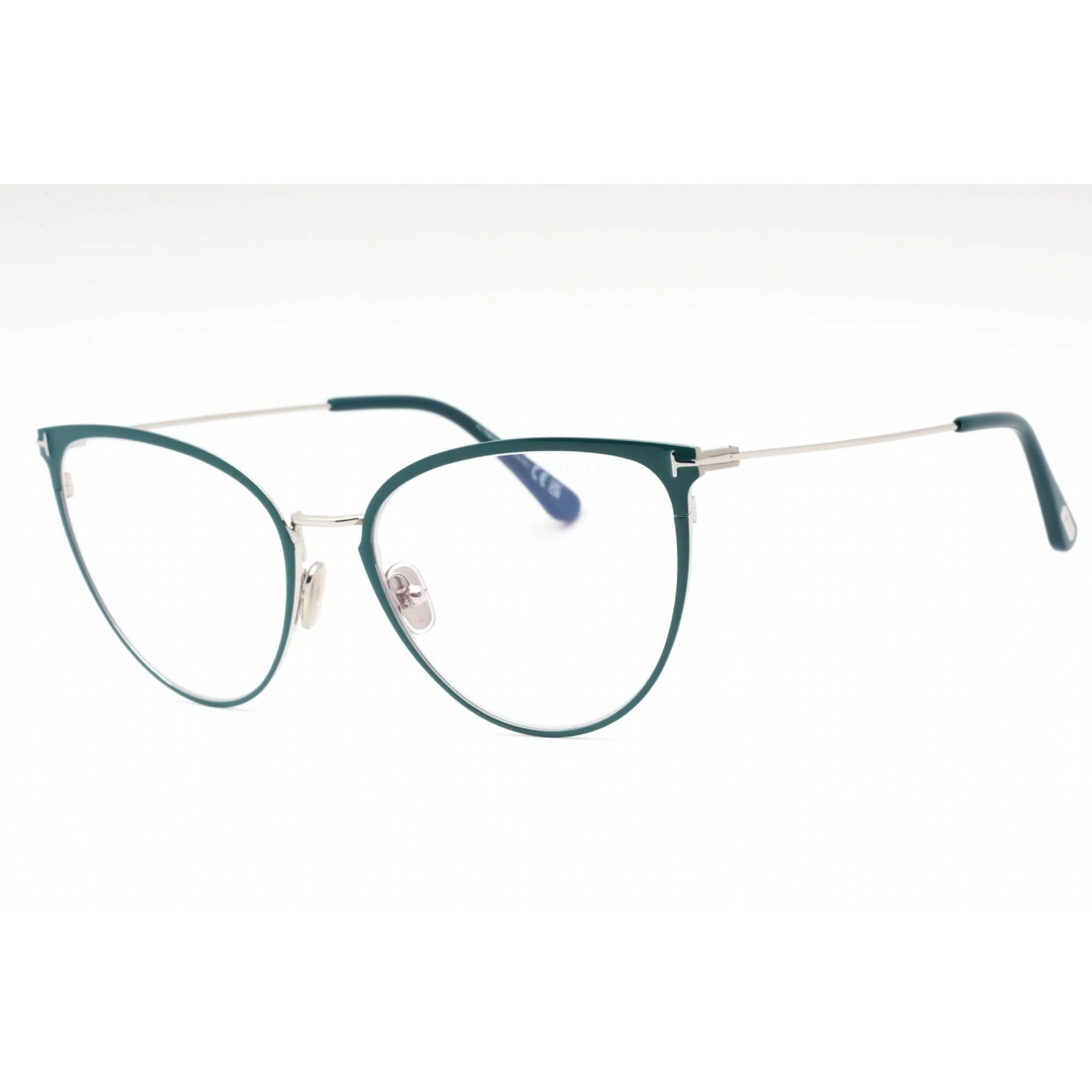 Tom Ford Women's Eyeglasses - Shiny Turquoise Cat Eye Full Rim Frame | FT5840-B 087