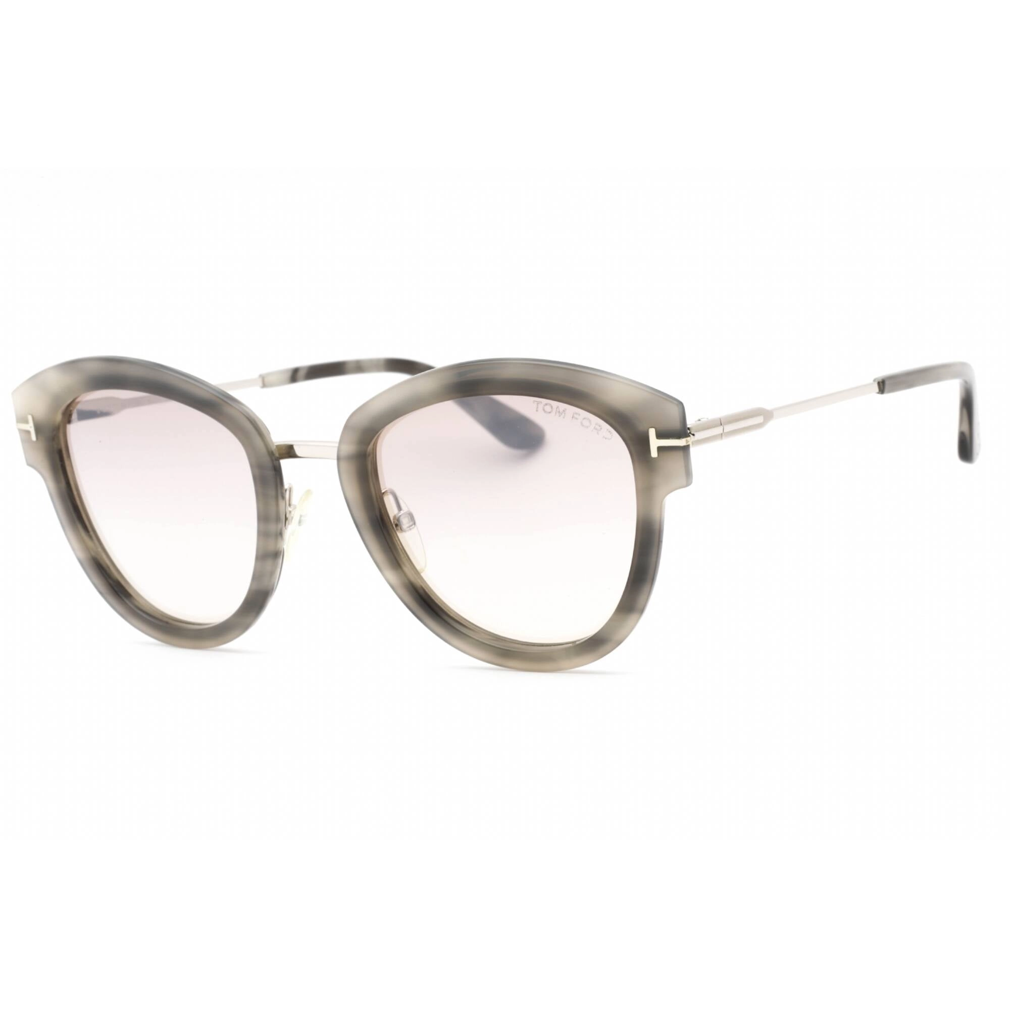 Tom Ford Women's Sunglasses - Coloured Havana Metal Cat Eye Full Rim | FT0574 55G