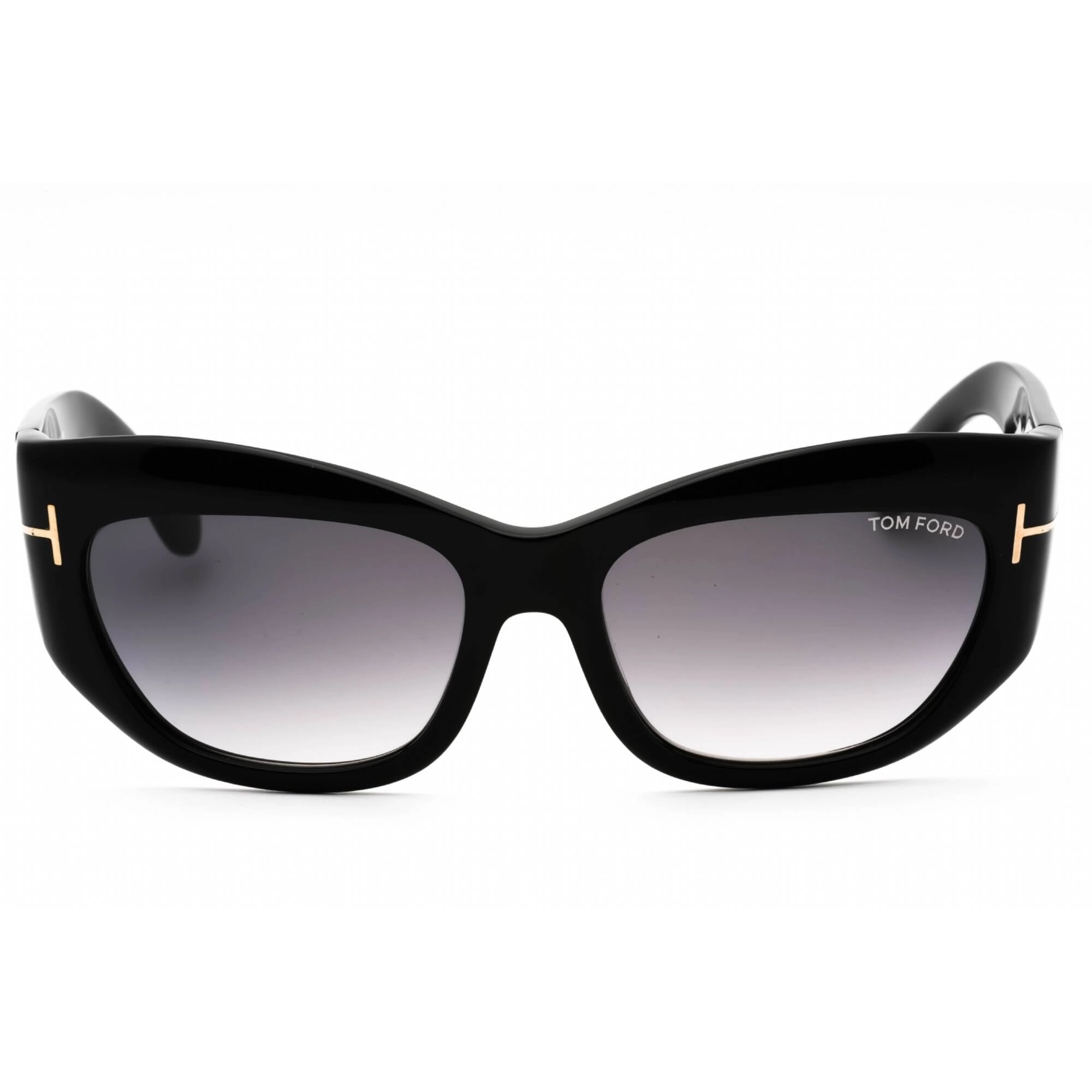 Tom Ford Women's Sunglasses - Shiny Black Cat Eye Acetate Full Rim Frame | FT1065 01B