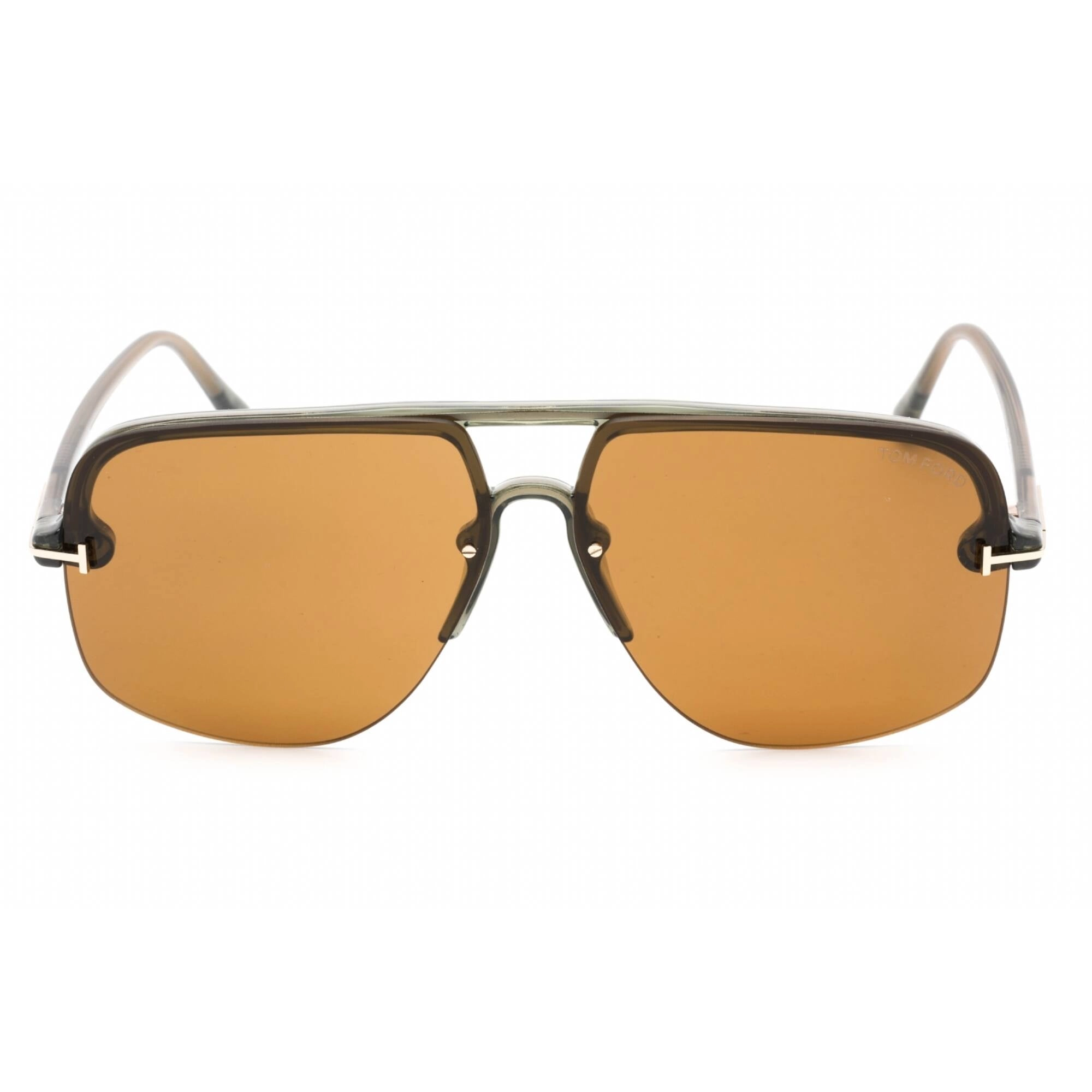 Tom Ford Women's Sunglasses - Shiny Light Green Metal Pilot Shape Frame | FT1003 93E