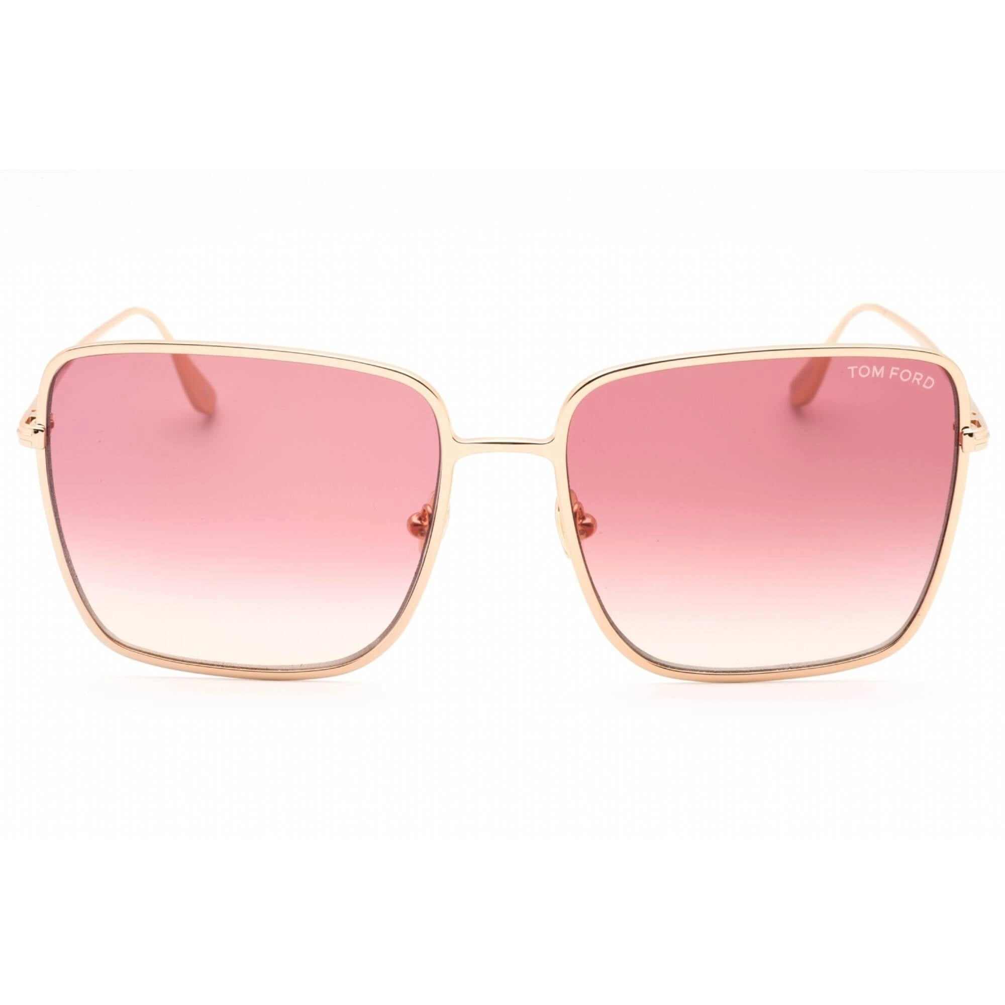 Tom Ford Women's Sunglasses - Shiny Rose Gold Metal Butterfly Shape Frame | FT0739 28T