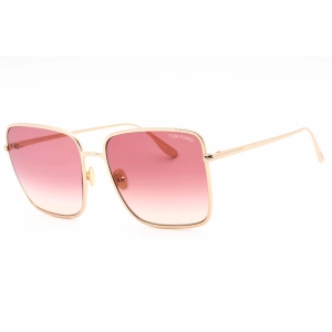 Tom Ford Women's Sunglasses - Shiny Rose Gold Metal Butterfly Shape Frame | FT0739 28T