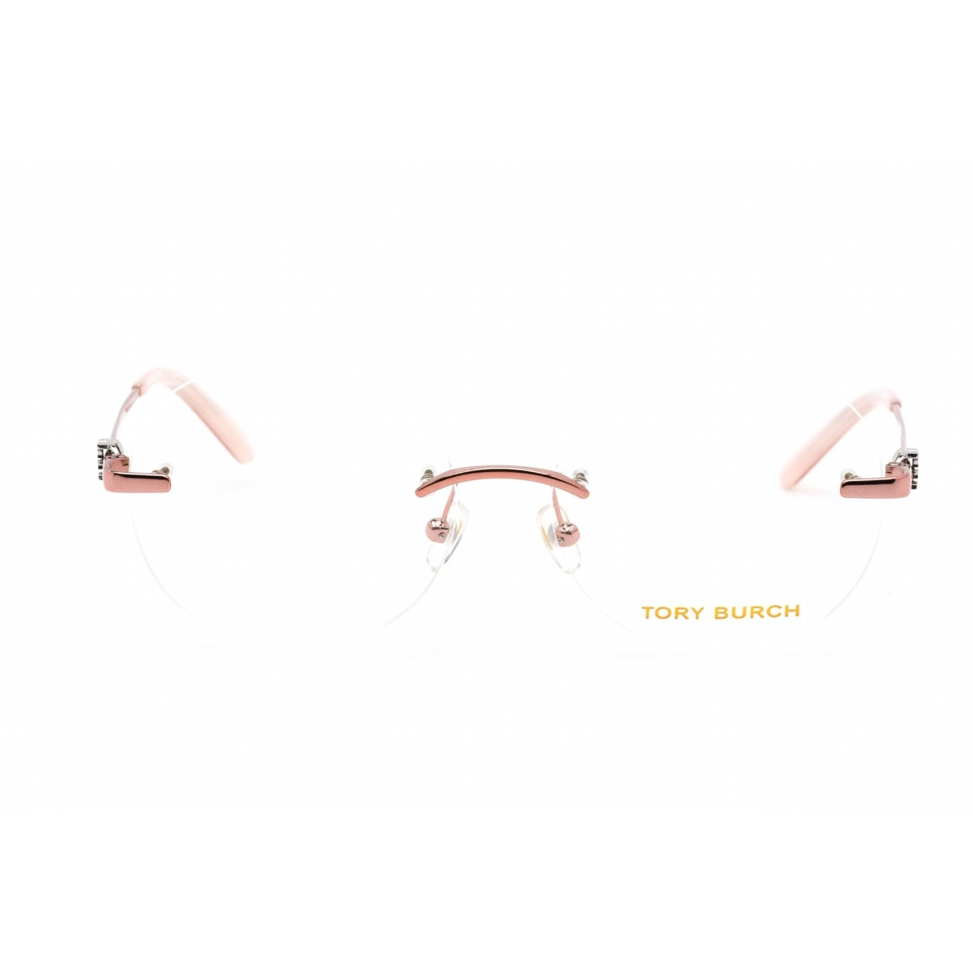 Tory Burch Women's Eyeglasses - Round Shape Shiny Brown/Gold Metal Frame | TY1059 3267
