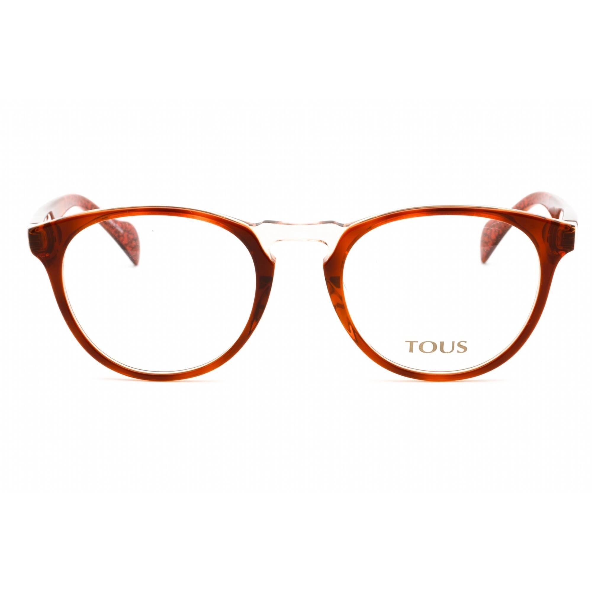 Tous Women's Eyeglasses - Full Rim Havana/Opaline Pink Oval Shape Frame | VTOA22 07LA
