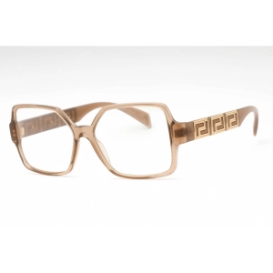 Versace Women's Eyeglasses - Opal Beige Plastic Square Full Rim Frame | 0VE3337 5403