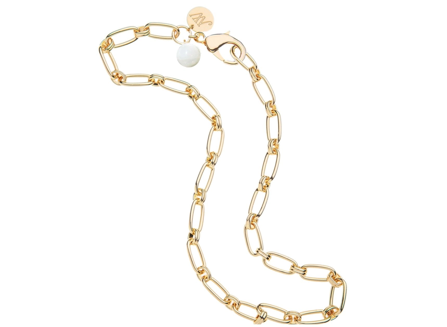 Wheels Of Fortune Chain With Mother Of Pearl 16