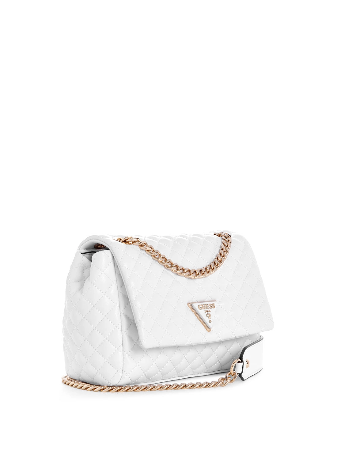 White Quilted Rianee Crossbody Bag