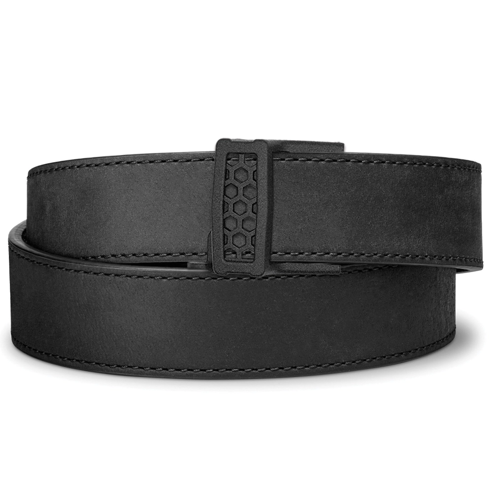 X SERIES BUCKLE  | BLACK BUFFALO LEATHER GUN BELT 1.5"