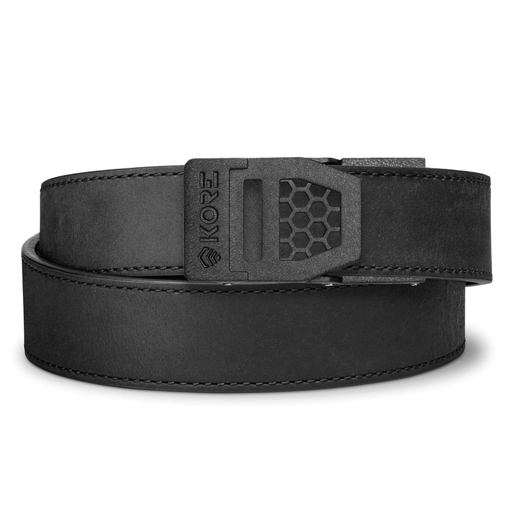X SERIES BUCKLE  | BLACK BUFFALO LEATHER GUN BELT 1.5"