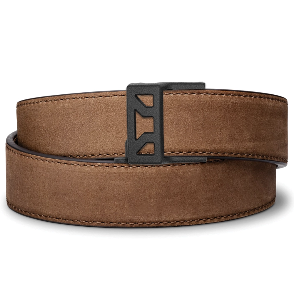 X SERIES BUCKLE  | BROWN BUFFALO LEATHER GUN BELT 1.5"