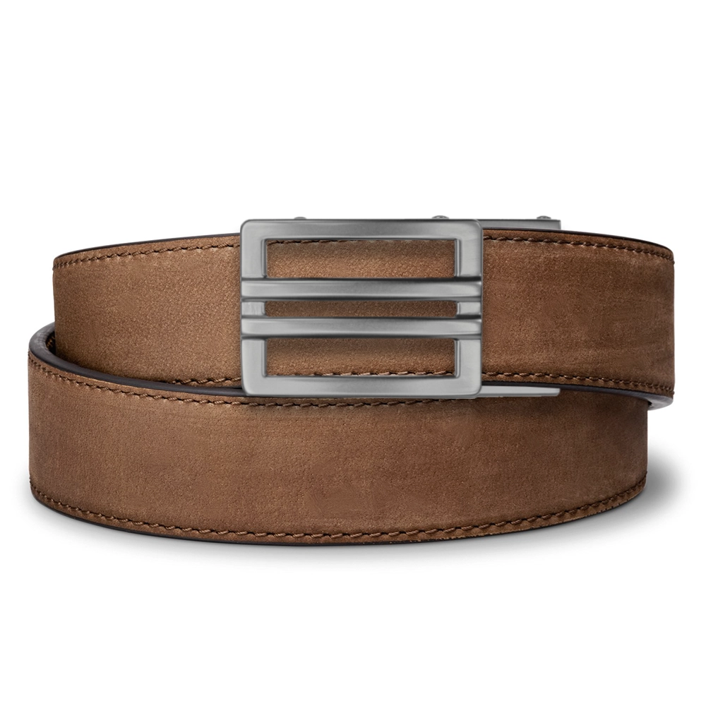 X SERIES BUCKLE  | BROWN BUFFALO LEATHER GUN BELT 1.5"