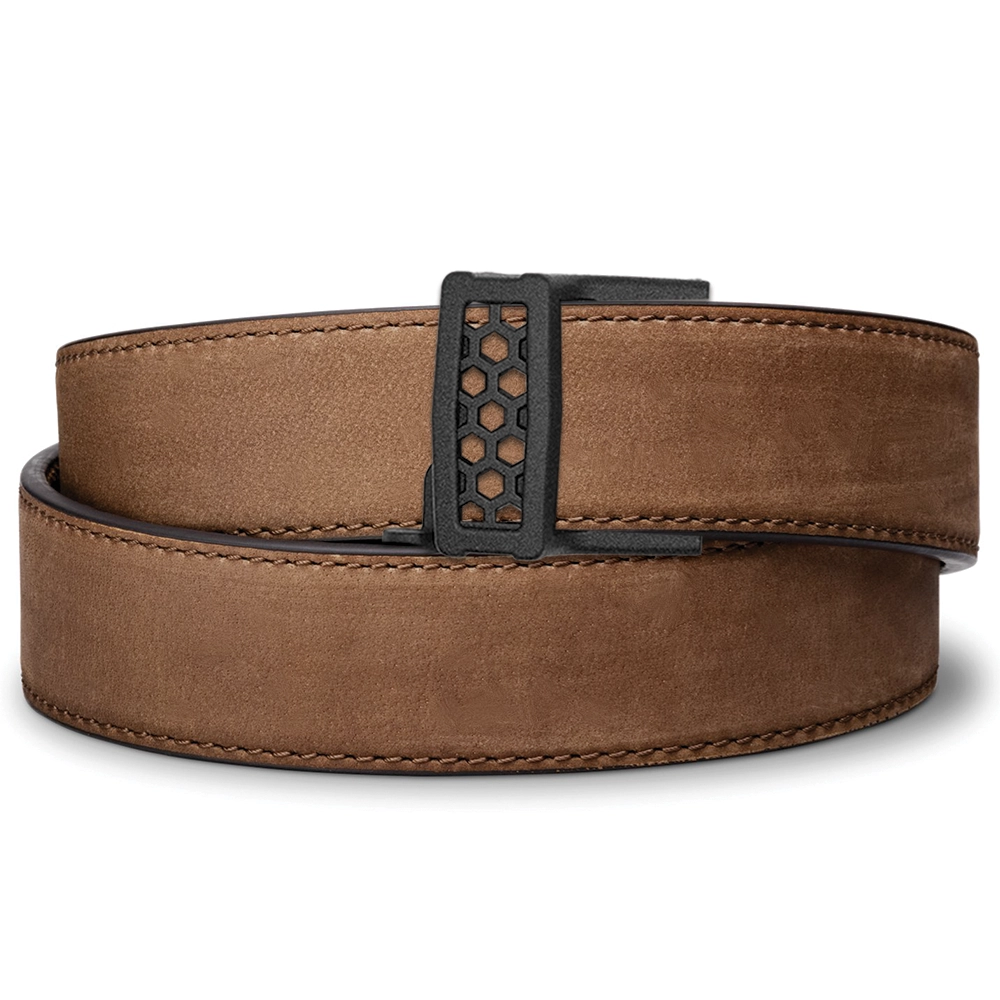 X SERIES BUCKLE  | BROWN BUFFALO LEATHER GUN BELT 1.5"