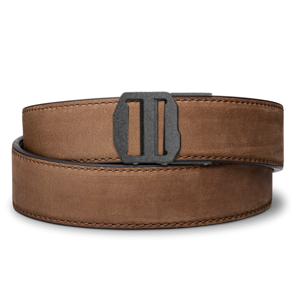 X SERIES BUCKLE  | BROWN BUFFALO LEATHER GUN BELT 1.5"