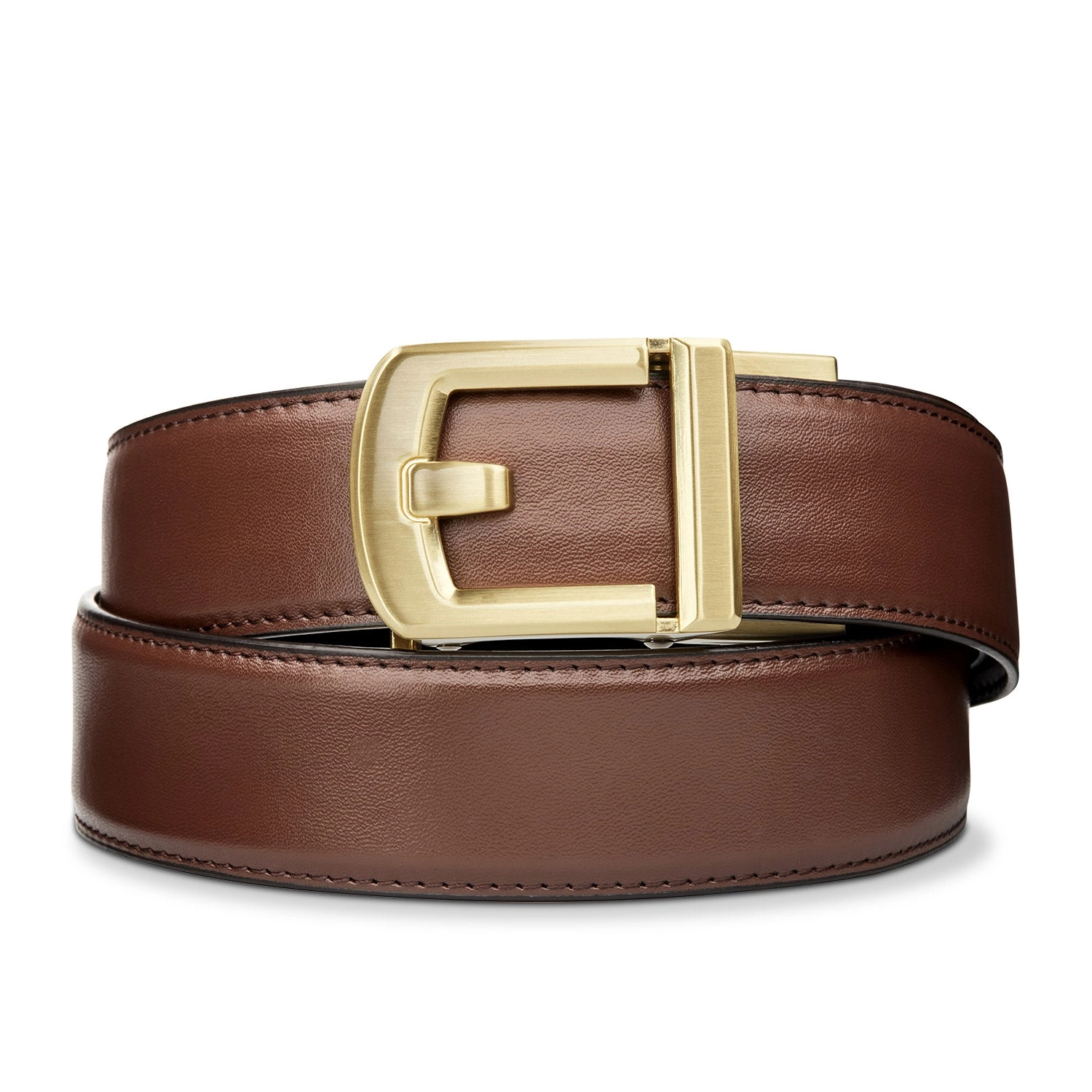 X SERIES BUCKLE  | BROWN LEATHER GUN BELT 1.5"