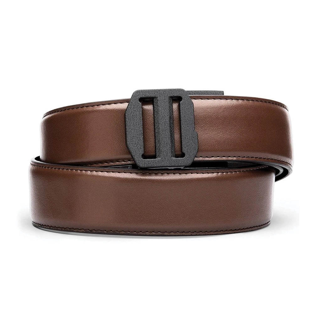 X SERIES BUCKLE  | BROWN LEATHER GUN BELT 1.5"