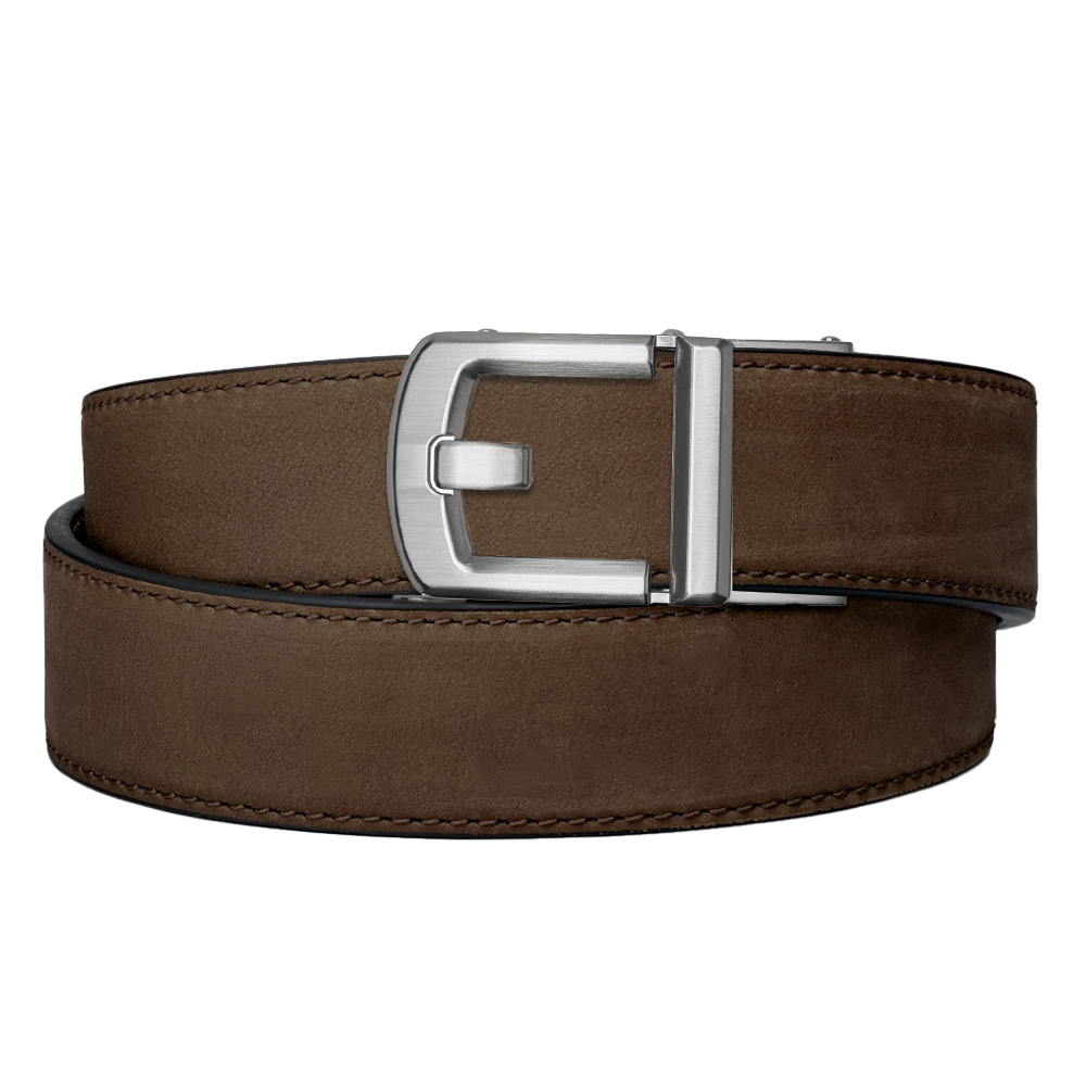 X SERIES BUCKLE  | COFFEE BUFFALO LEATHER GUN BELT 1.5"