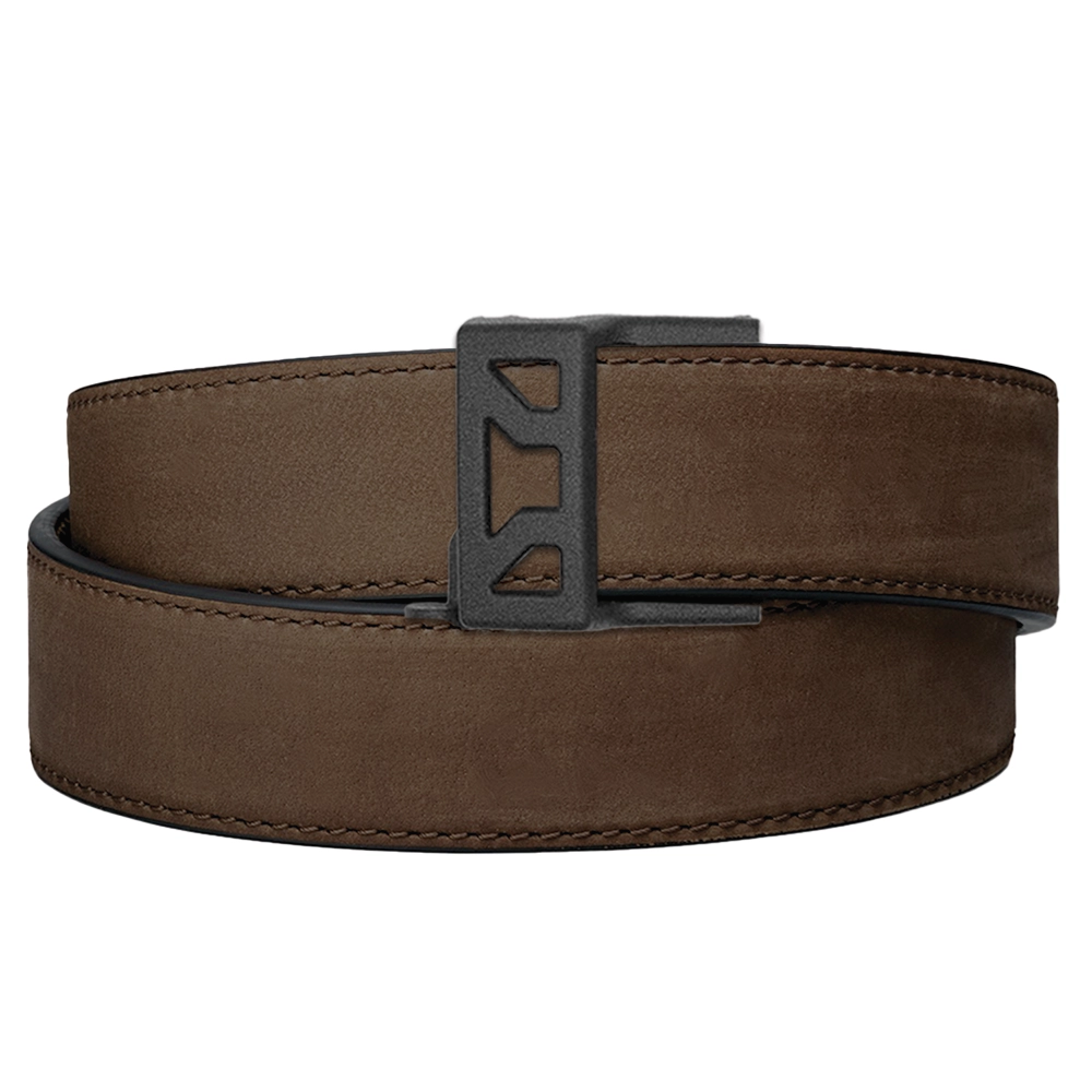 X SERIES BUCKLE  | COFFEE BUFFALO LEATHER GUN BELT 1.5"