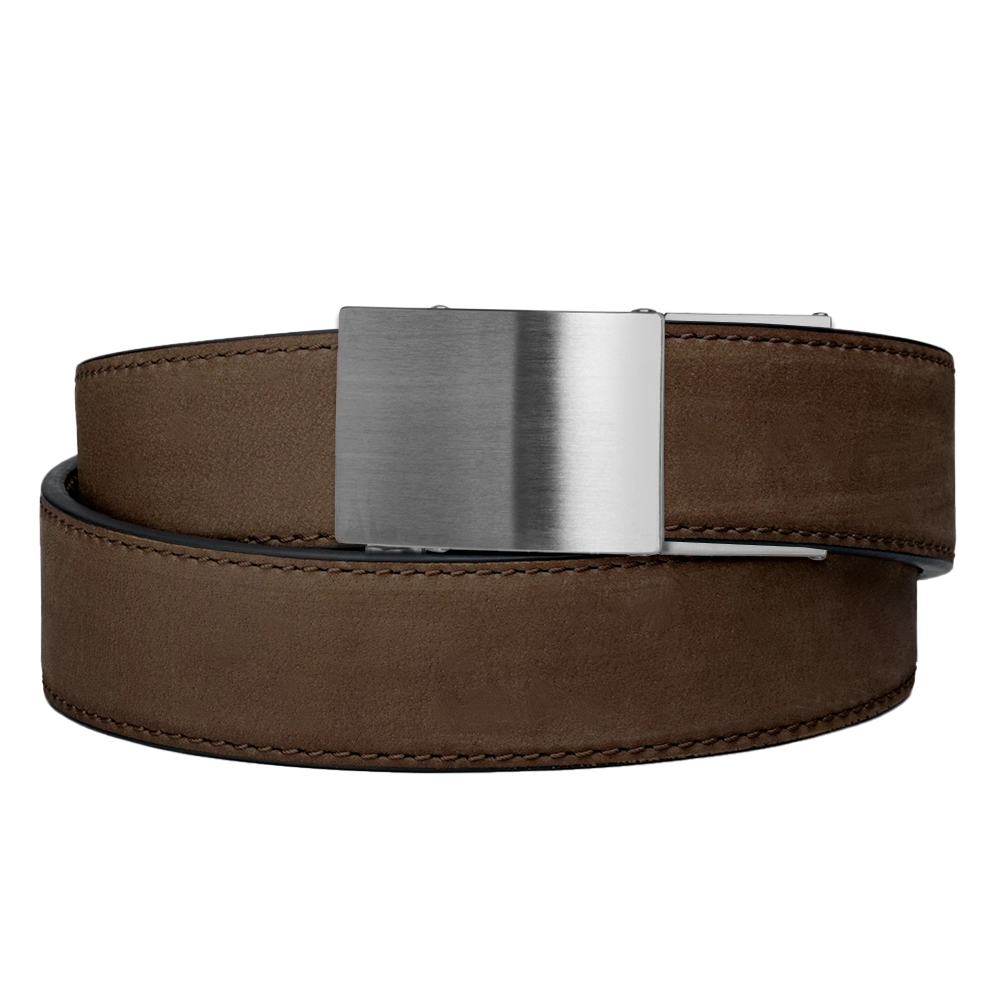 X SERIES BUCKLE  | COFFEE BUFFALO LEATHER GUN BELT 1.5"