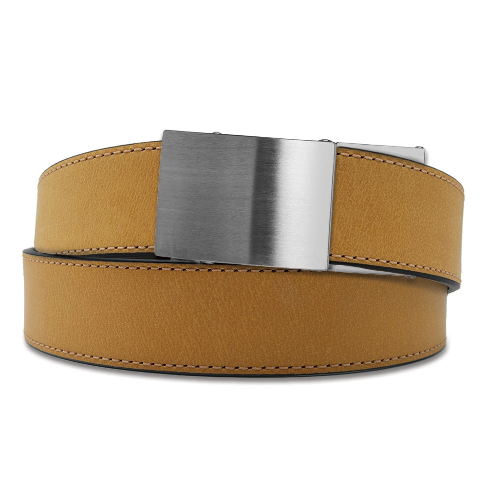X SERIES BUCKLE  | TAN BUFFALO LEATHER GUN BELT 1.5"