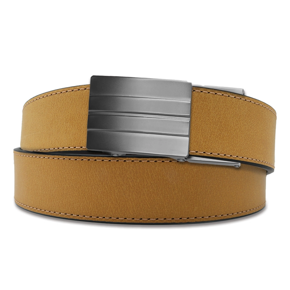 X SERIES BUCKLE  | TAN BUFFALO LEATHER GUN BELT 1.5"