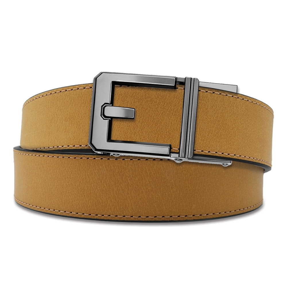 X SERIES BUCKLE  | TAN BUFFALO LEATHER GUN BELT 1.5"