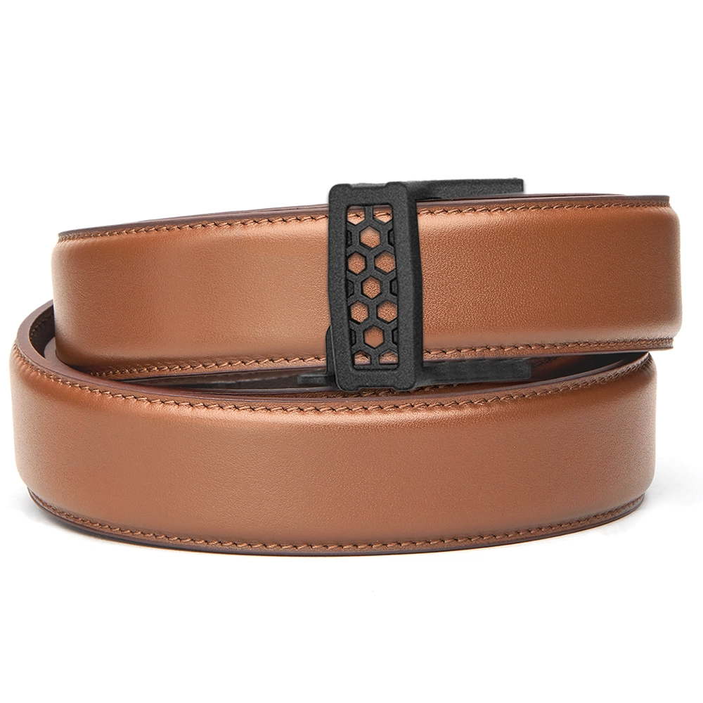 X SERIES BUCKLE  | TAN LEATHER GUN BELT 1.5"