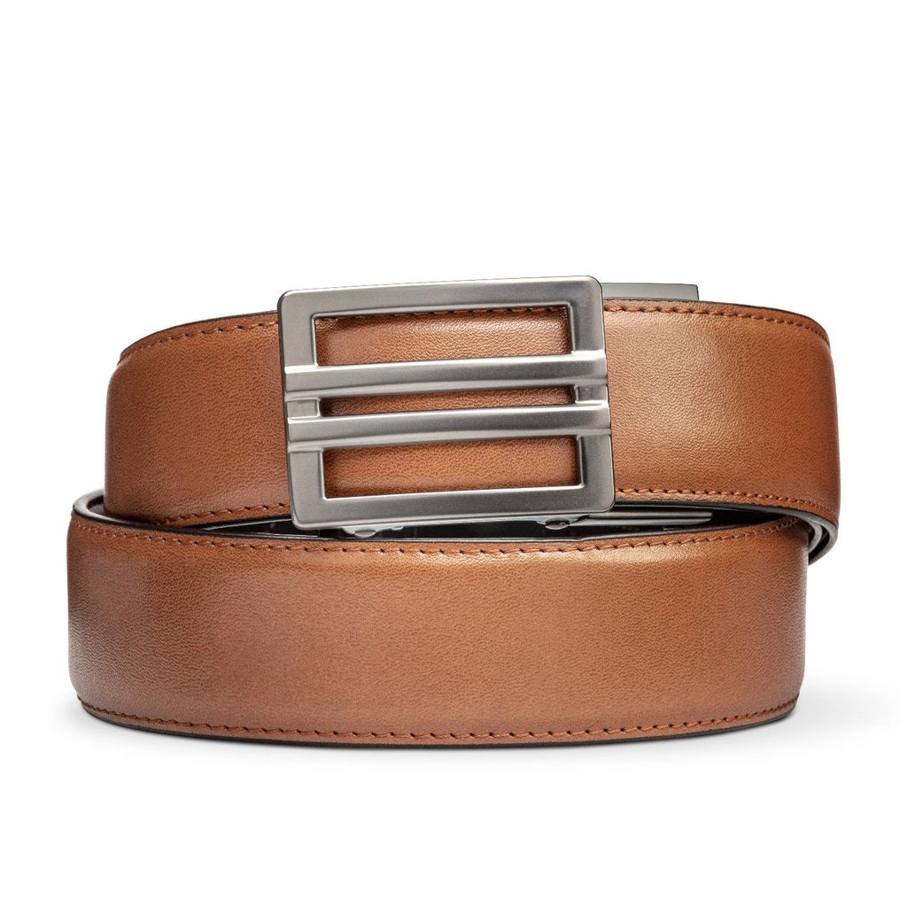 X SERIES BUCKLE  | TAN LEATHER GUN BELT 1.5"